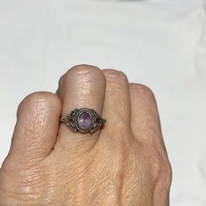 COPY - Antique looking sterling silver ring amethyst